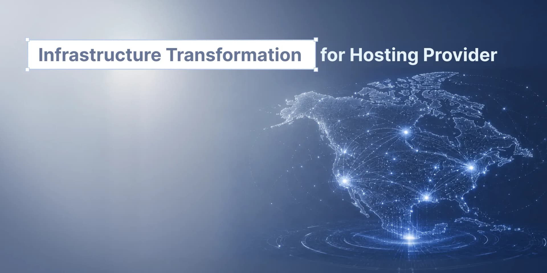 Cloud infrastructure management for hosting provider